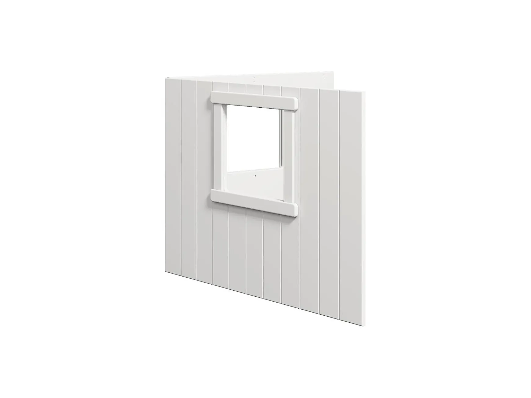 Baumhaus-Bettenfronten, weiße Fensterrahmen