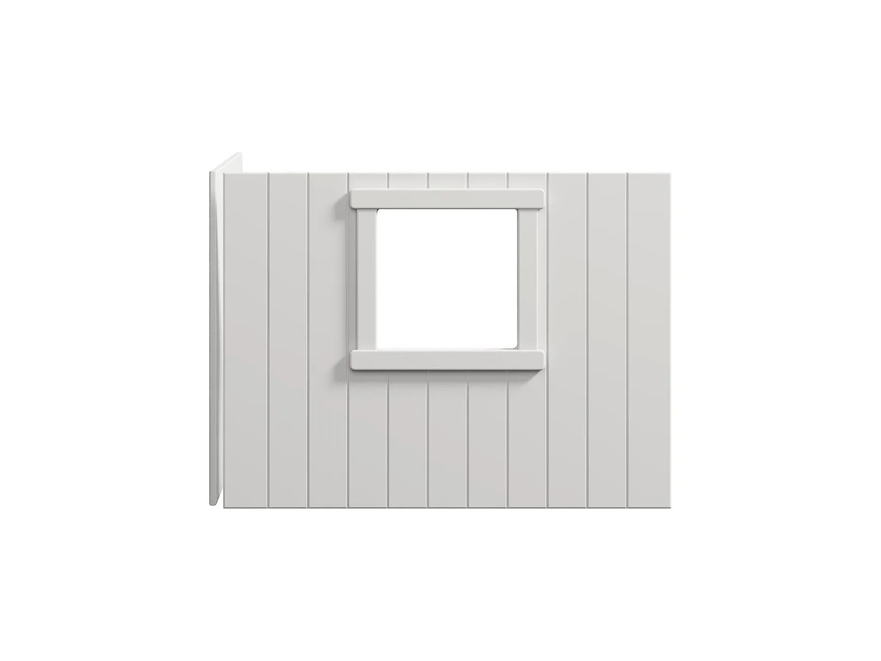 Baumhaus-Bettenfronten, weiße Fensterrahmen