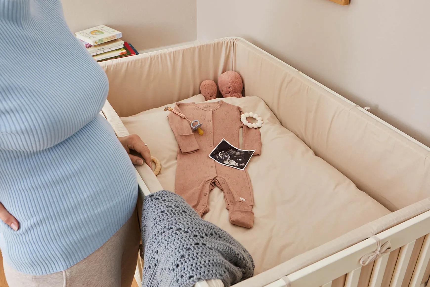 Bettwäsche – Baby (70x100cm) Warm Gray