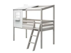 Halbhohes Bett mit 1/2 Classic-Haus
