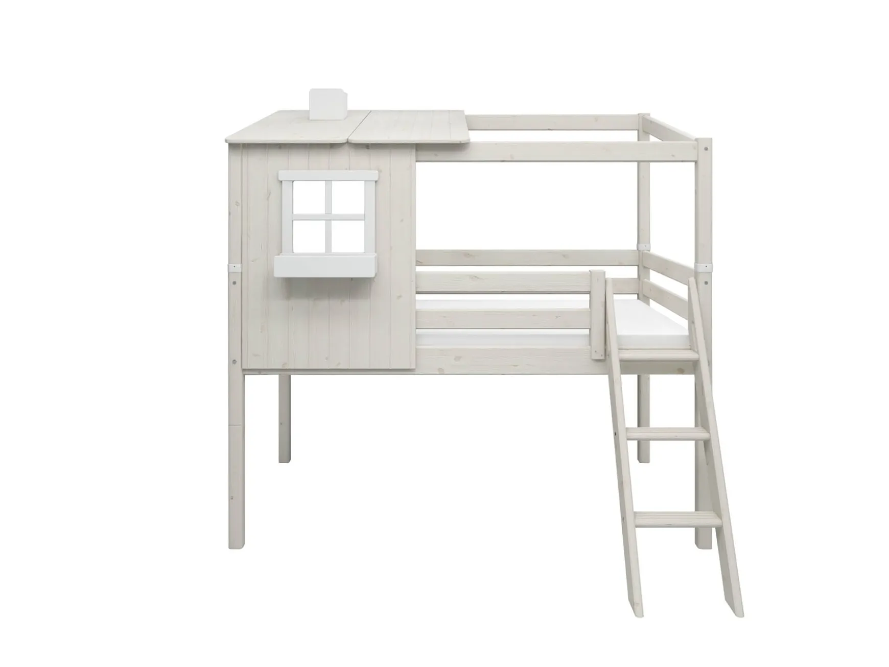 Halbhohes Bett mit 1/2 Classic-Haus