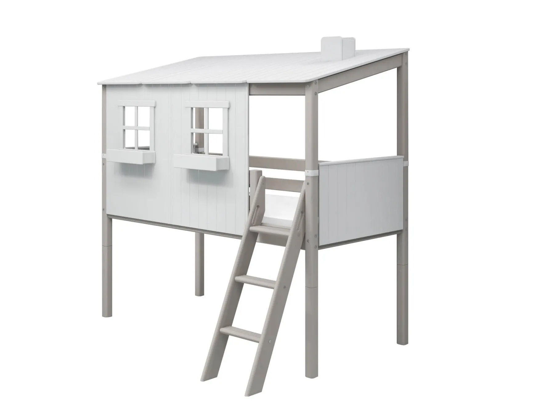 Halbhohes Bett mit Classic-Haus