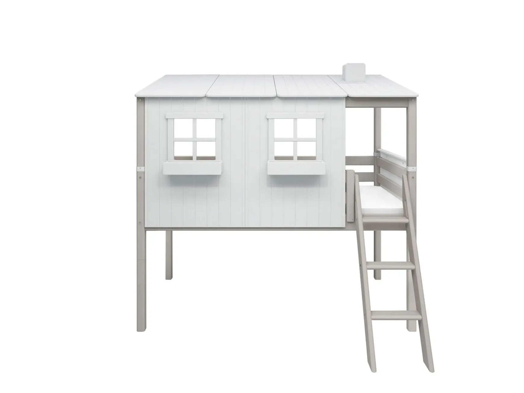 Halbhohes Bett mit Classic-Haus