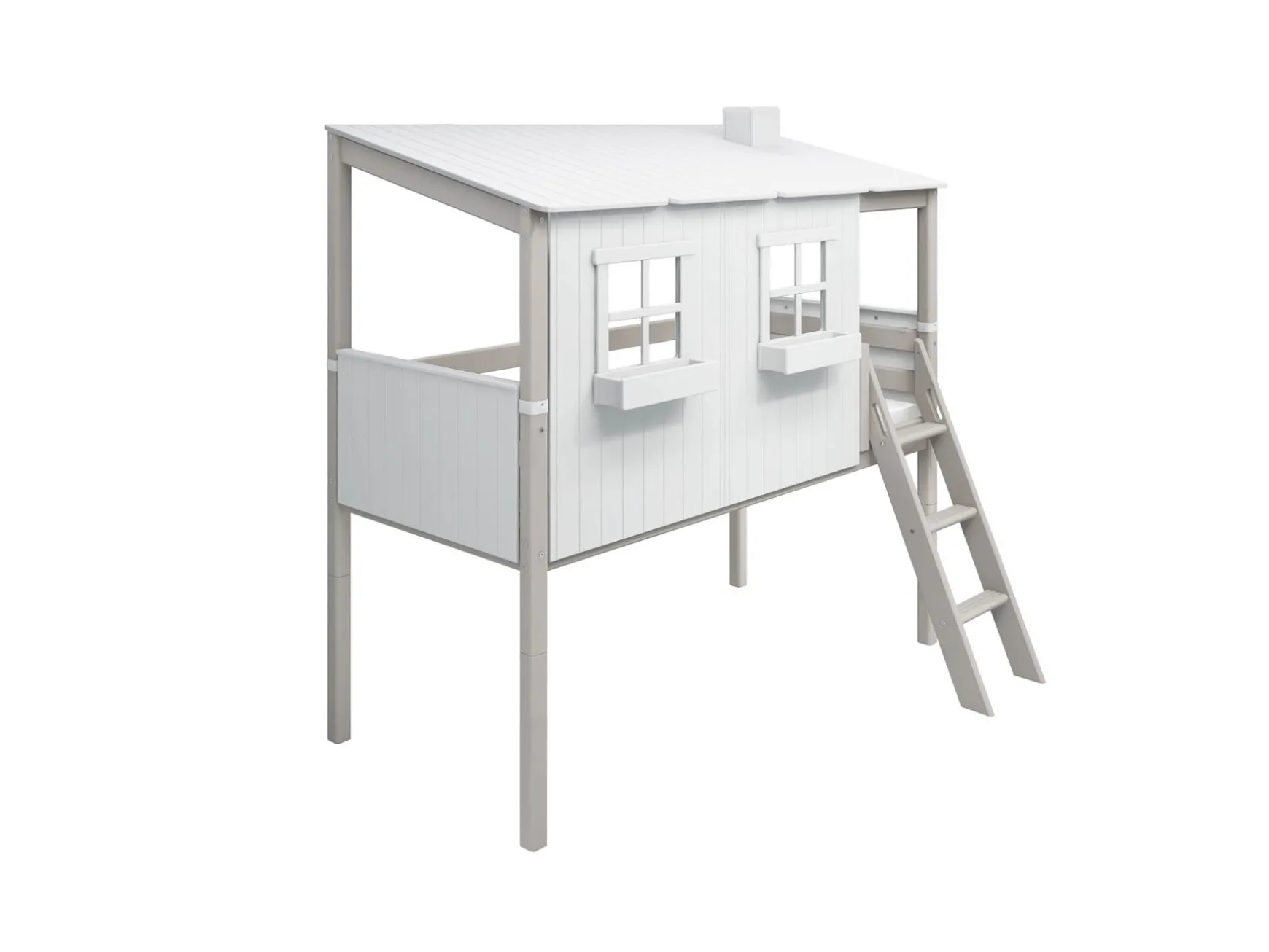 Halbhohes Bett mit Classic-Haus