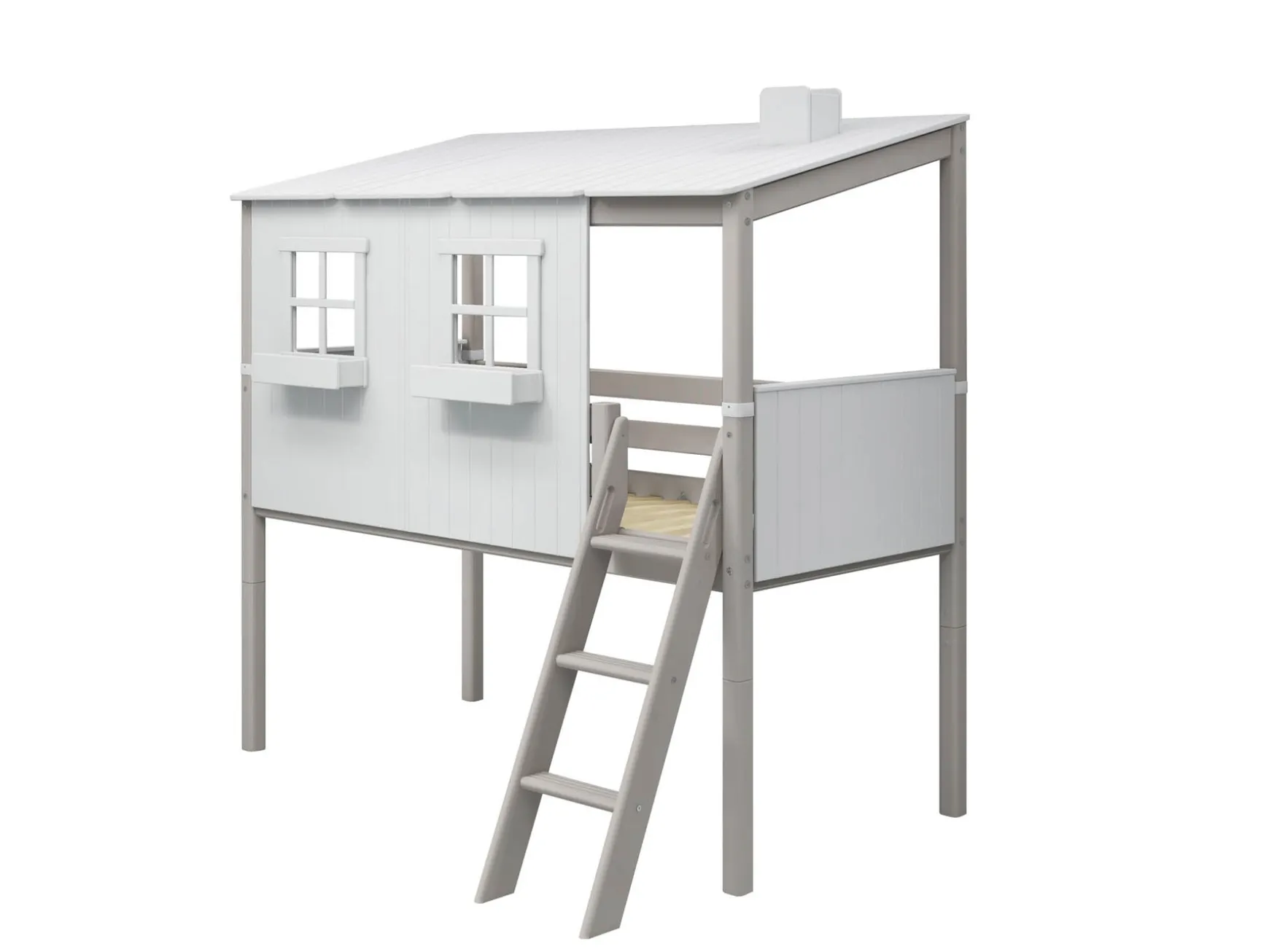 Halbhohes Bett mit Classic-Haus