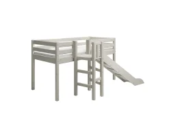 Halbhohes Bett mit Plattform und Rutsche