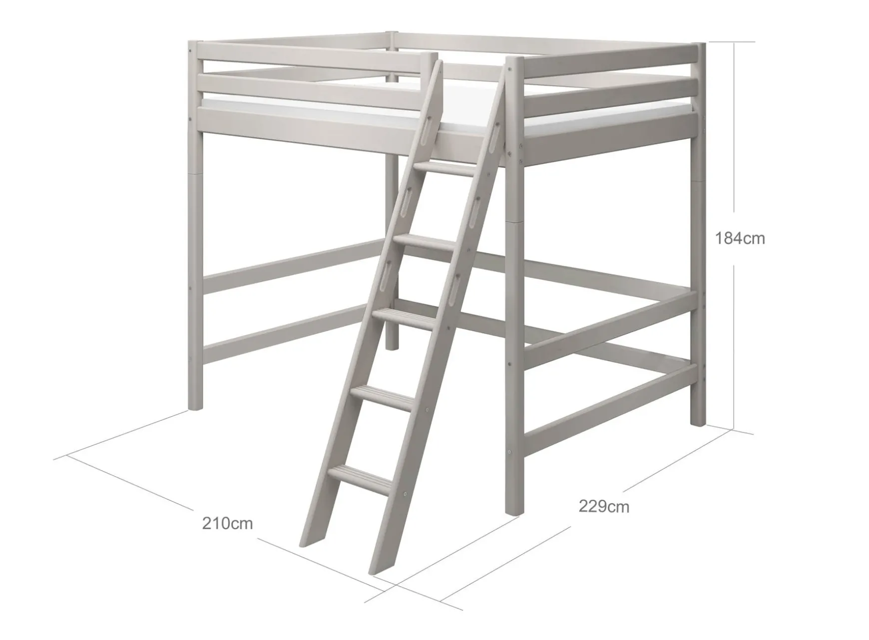 Hochbett mit Schrägleiter