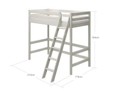 Hochbett mit Schrägleiter