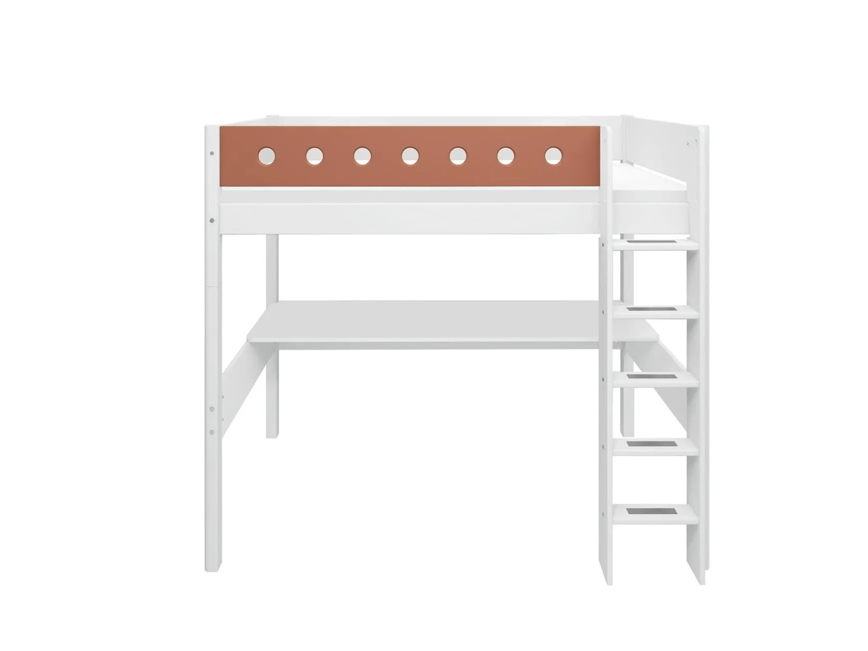 Hochbett mit senkrechter Leiter