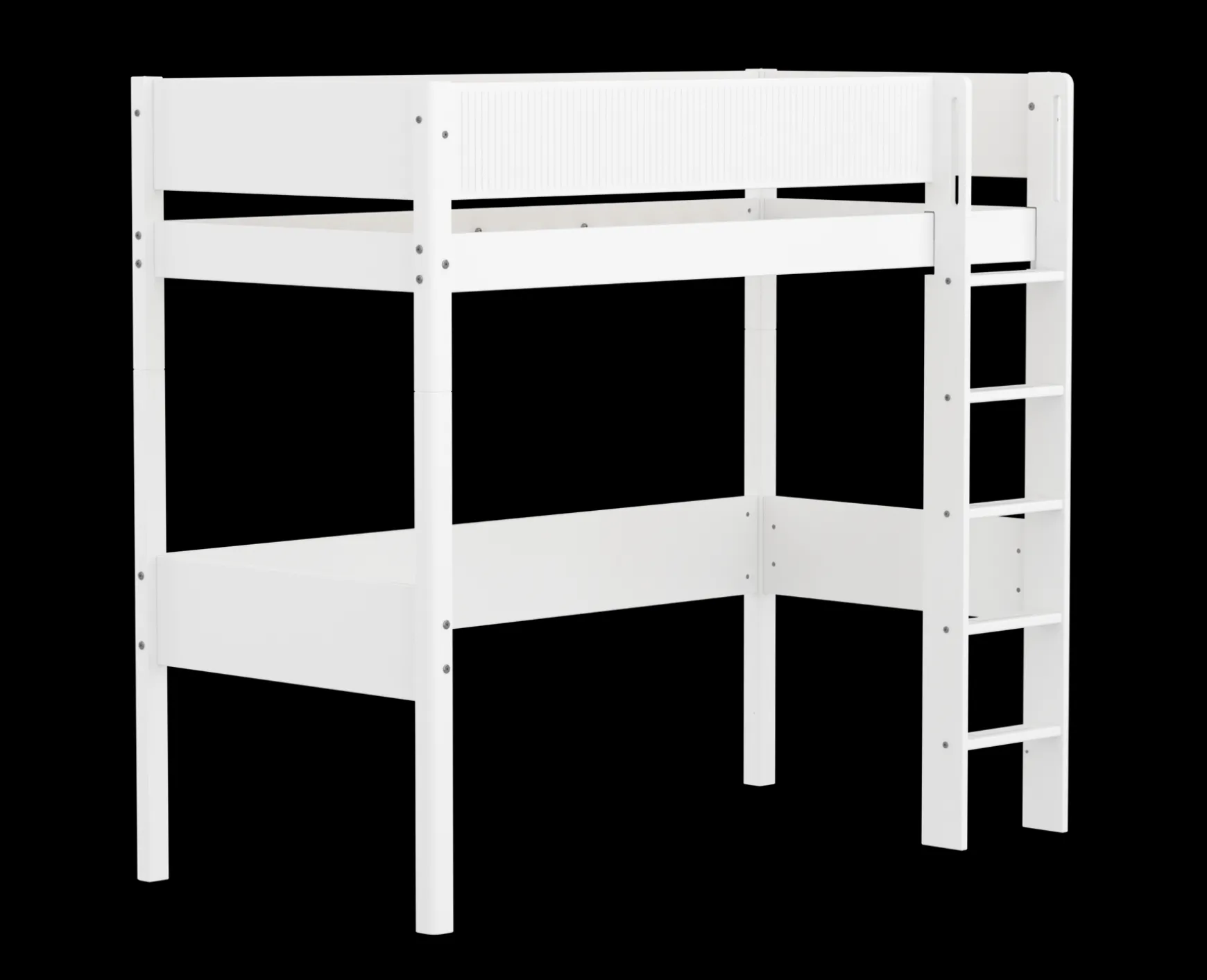Hochbett mit senkrechter Leiter