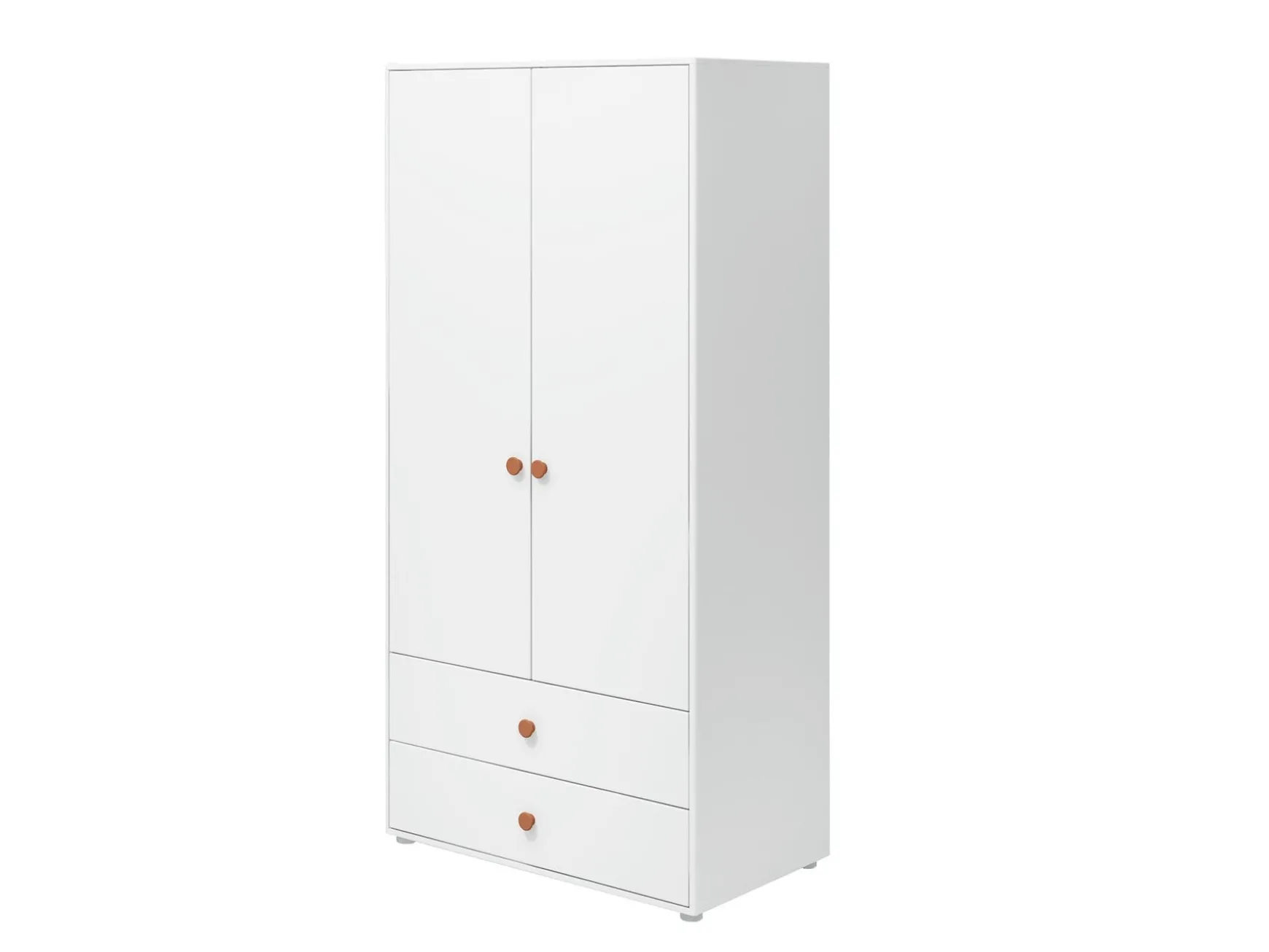 Kleiderschrank, 2 Türen + 2 Schubladen