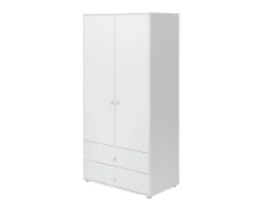 Kleiderschrank, 2 Türen + 2 Schubladen
