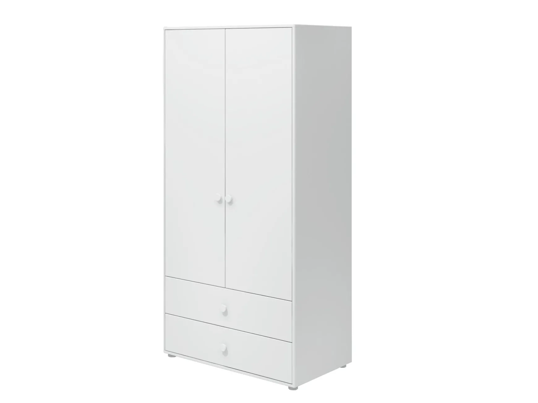 Kleiderschrank, 2 Türen + 2 Schubladen