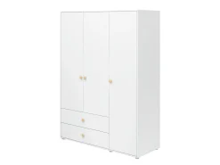 Kleiderschrank, 3 Türen + 2 Schubladen