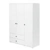 Kleiderschrank, 3 Türen + 2 Schubladen