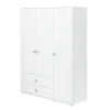 Kleiderschrank, 3 Türen + 2 Schubladen