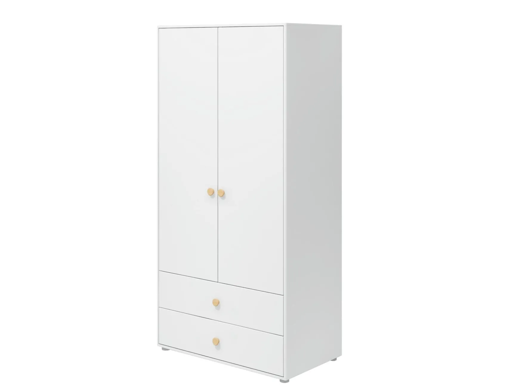 Kleiderschrank, 2 Türen + 2 Schubladen