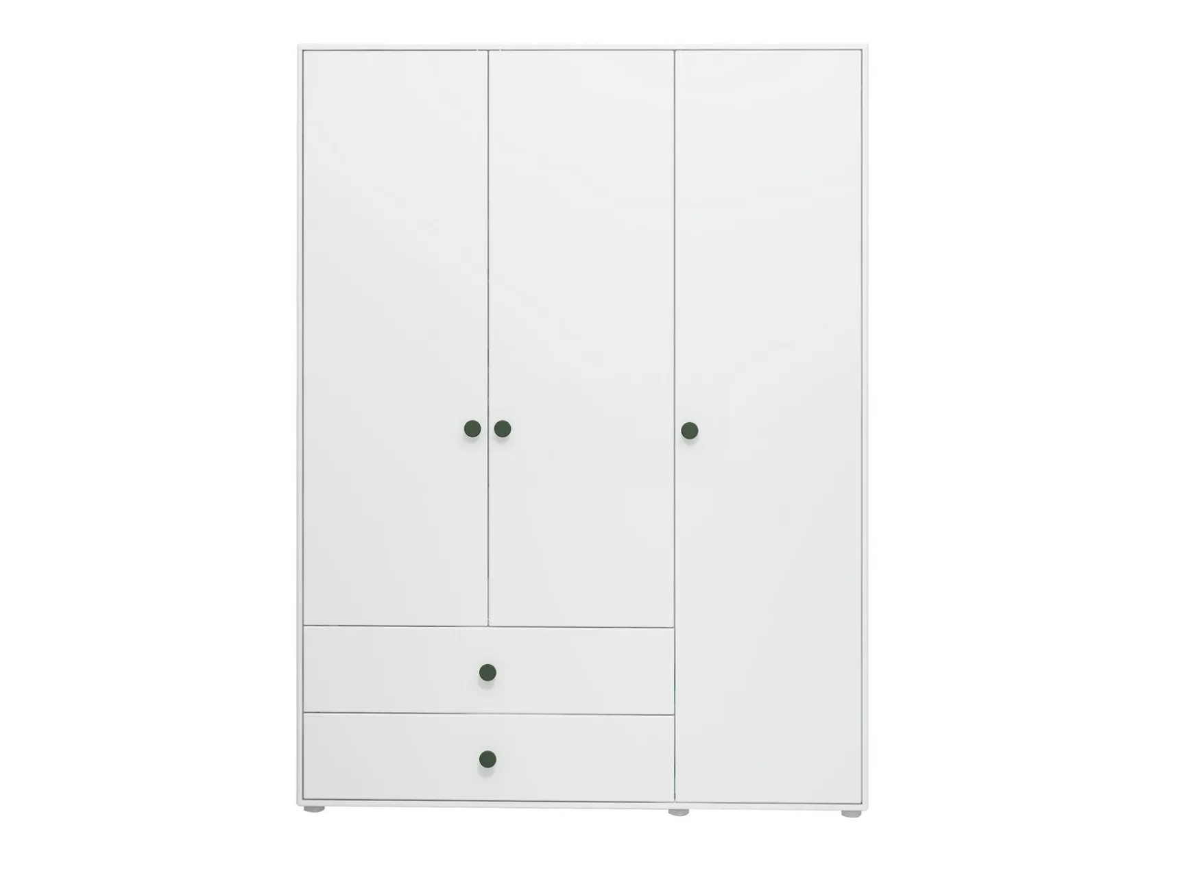 Kleiderschrank, 3 Türen + 2 Schubladen