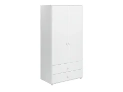 Kleiderschrank, 2 Türen + 2 Schubladen