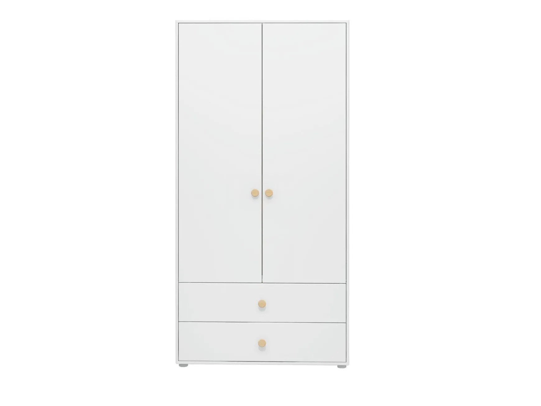 Kleiderschrank, 2 Türen + 2 Schubladen