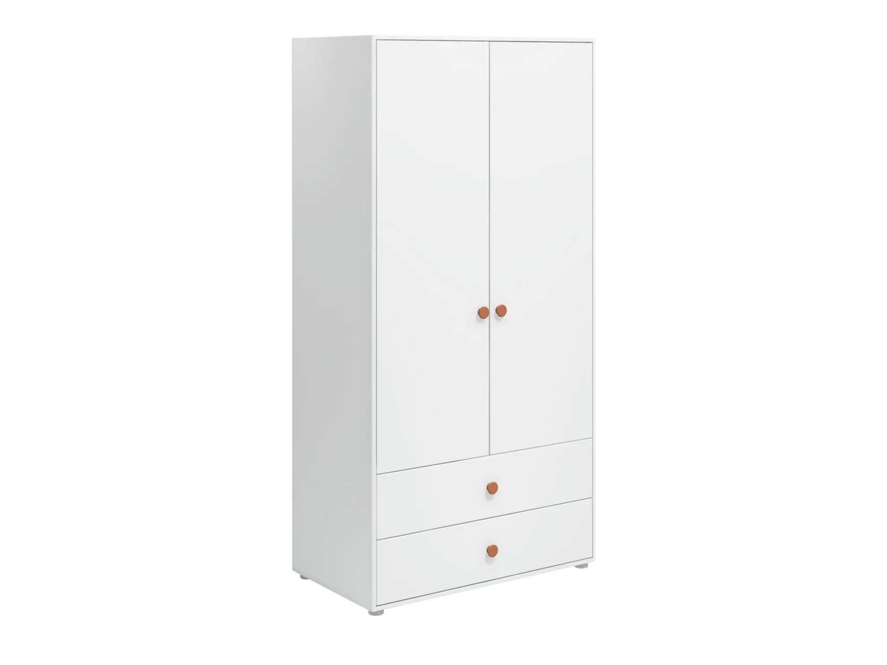 Kleiderschrank, 2 Türen + 2 Schubladen