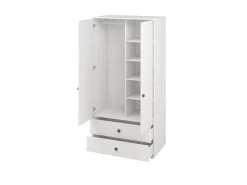 Kleiderschrank, 2 Türen + 2 Schubladen