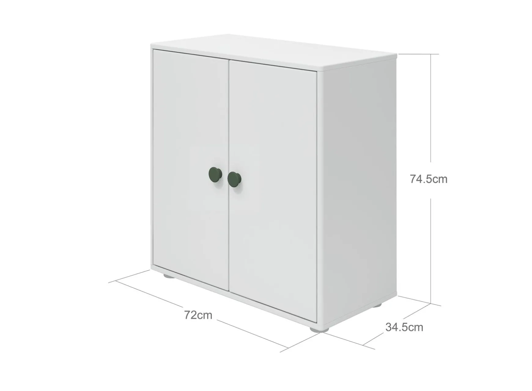 Mini Bücherregal, 2 Türen