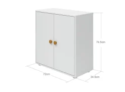 Mini Bücherregal, 2 Türen