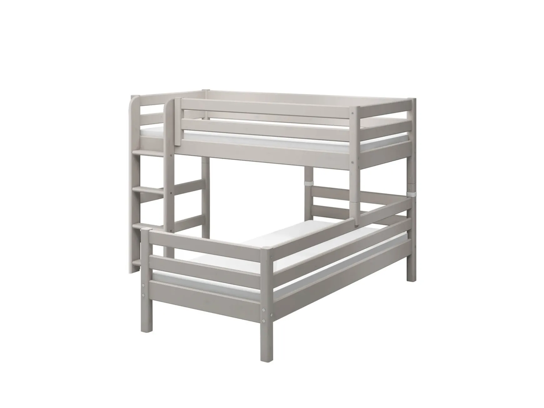 Mittelhohes Bett m. senkrechter Leiter