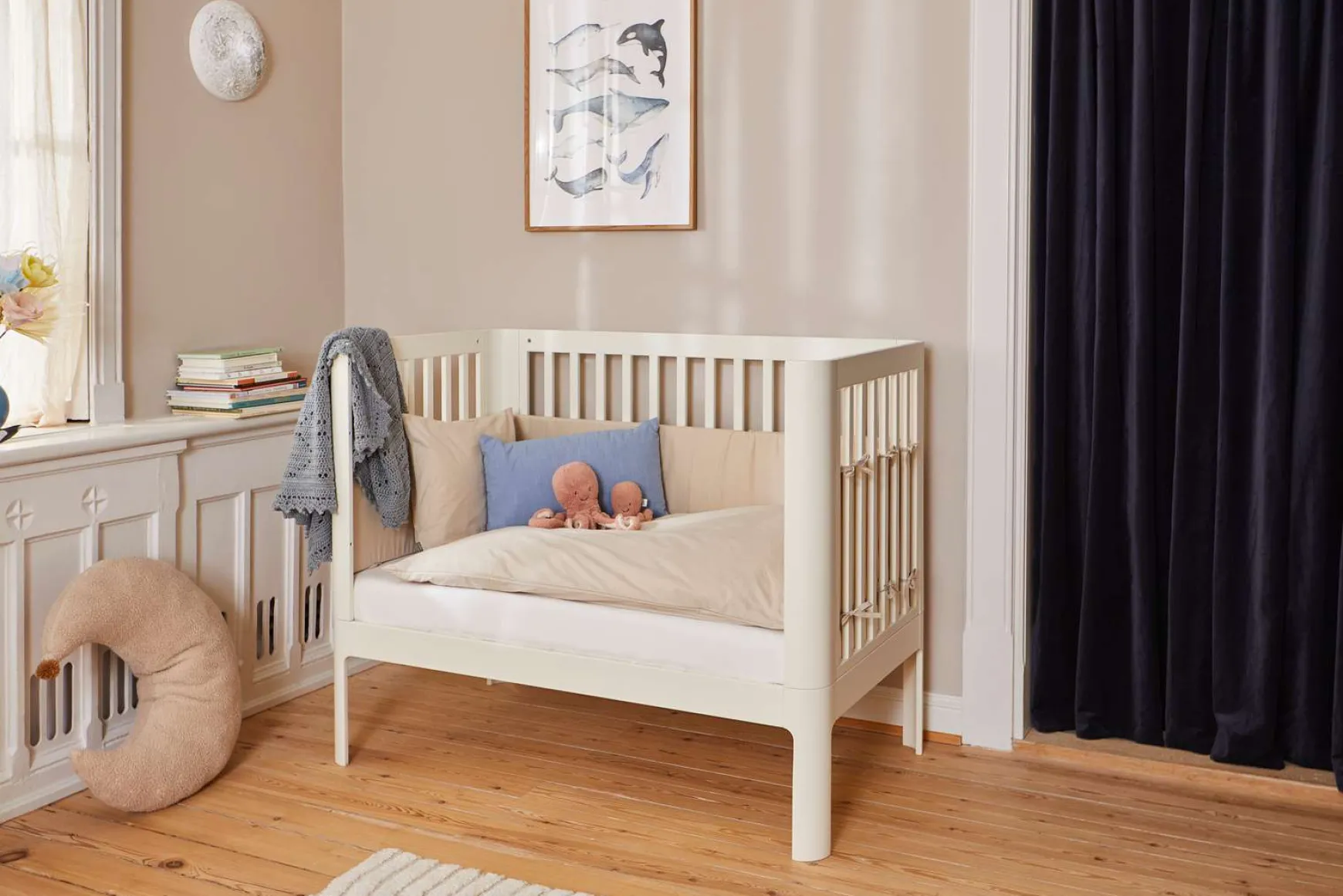 NOVA Babybett, Cream, 120x70 cm