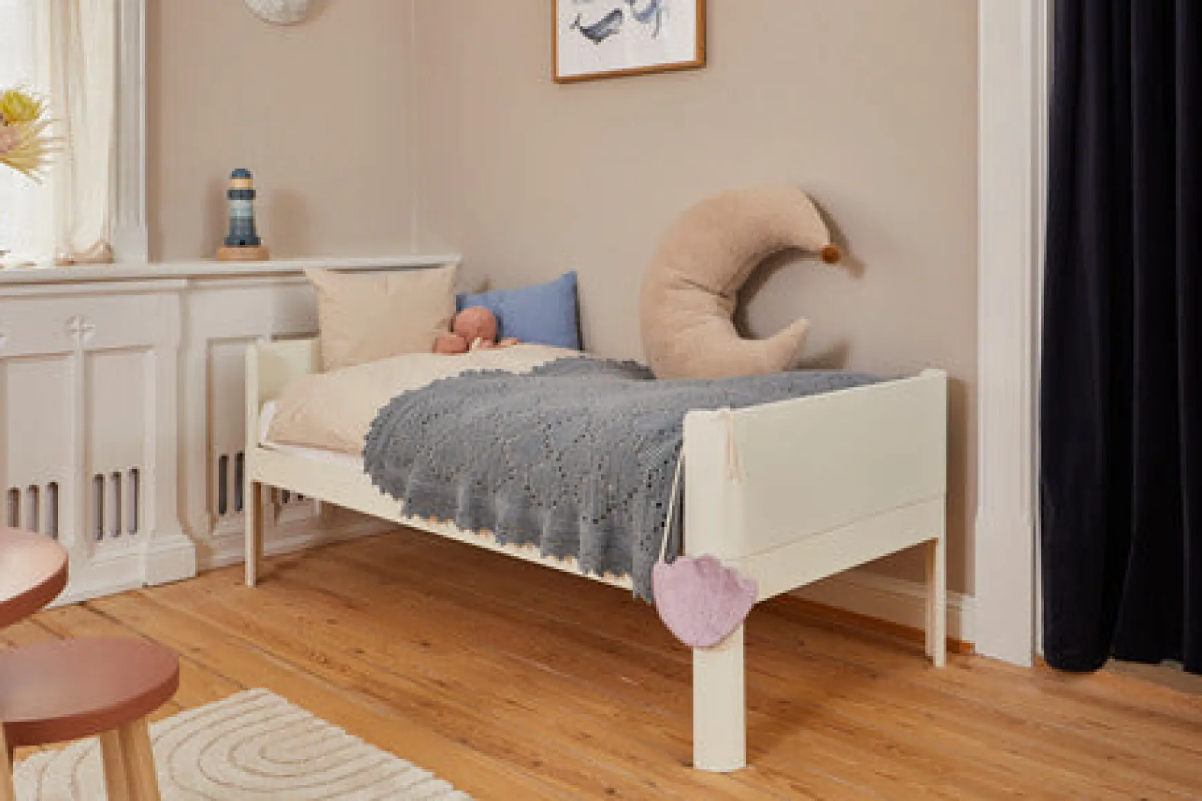NOVA Juniorbett, Cream, 150x70 cm