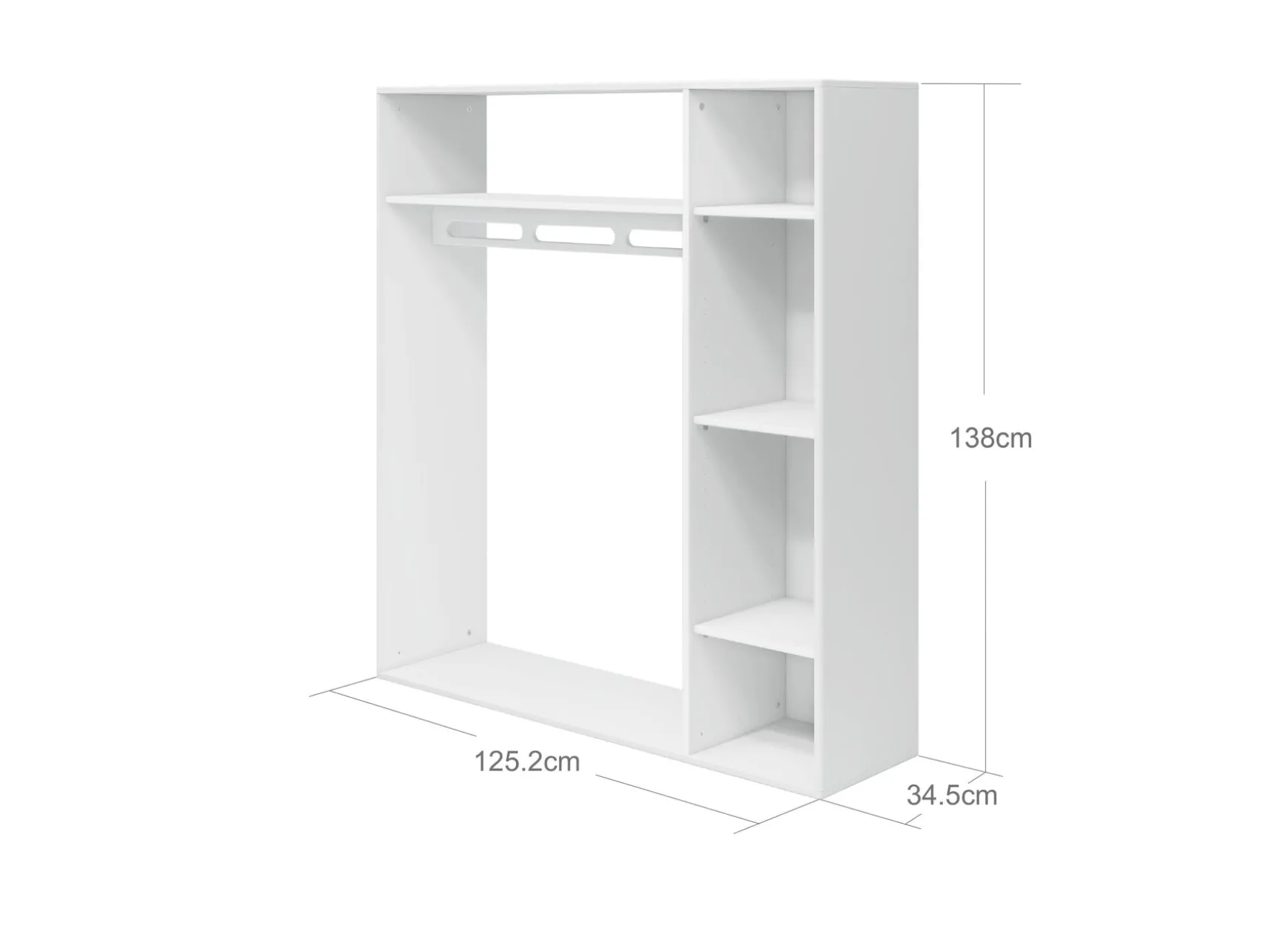 Offener Kleiderschrank