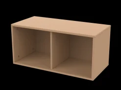 ROOMIE Bücherregal, 72 cm, MDF, Latte